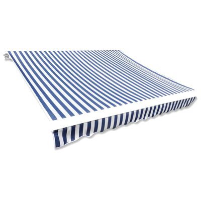 vidaXL varikatuse riie, sinine ja valge, 350 x 250 cm