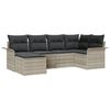 vidaXL Aia Diivanikomplekt ladustamisega 6 pcs Helehall pol&uuml;rotang