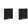 vidaXL Seinakapp 2 pcs Must tamm ja valge 40 x 31 x 40 cm Tehispuit
