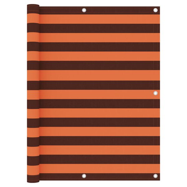 vidaXL r&otilde;dusirm, oranž ja pruun, 120 x 600 cm, oxford-kangas