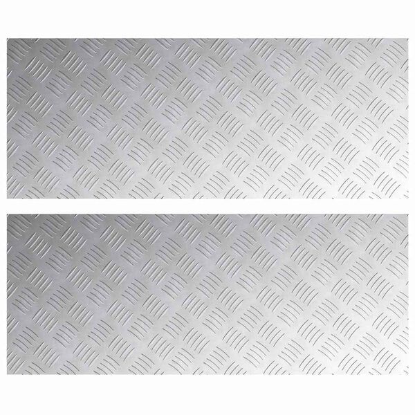 vidaXL Astme katte Ristk&uuml;lik 2 pcs H&otilde;bedane 100 x 40 cm Alumiinium