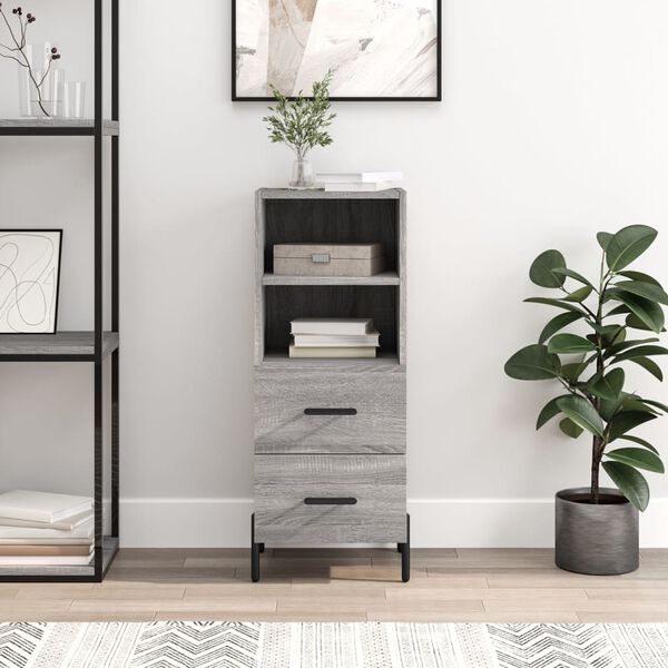 vidaXL puhvetkapp, hall Sonoma tamm, 34,5x34x90 cm, tehispuit