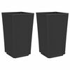 vidaXL aia taimekastid 2 tk, must, 32,5 x 32,5 x 57, PP