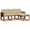 vidaXL V&auml;li diivanikomplekt padjaga 4 pcs Looduslik ja beež