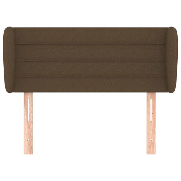 vidaXL voodipeats servadega, tumepruun, 93x23x78/88 cm, kangas