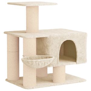 vidaXL Kassipuu kraapimispostidega Kreemjas 96 cm