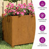 vidaXL jalgadega taimekastid, 2 tk, rooste, 50x50x50 cm, Corten teras