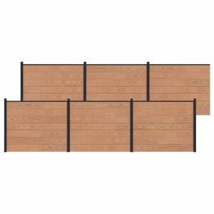vidaXL Aiapaneel 6 pcs WPC ja Alumiinium Pruun