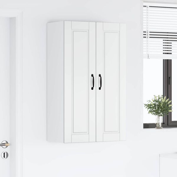 vidaXL K&ouml;&ouml;gikapp Kergelt l&auml;ikiv valge 60 x 31 x 100 cm Tehispuit