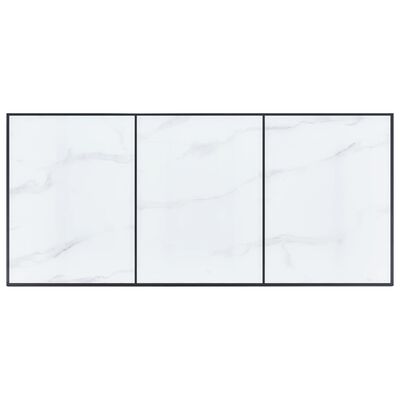 vidaXL söögilaud, valge, 200 x 100 x 75 cm, karastatud klaas