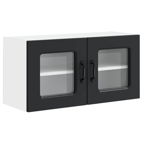 vidaXL K&ouml;&ouml;gikapp ladustamisega Kalmar Must 80 x 31 x 40 cm Tehispuit