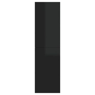 vidaXL telerikapp, kõrgläikega must, 30,5 x 30 x 110 puitlaastplaat