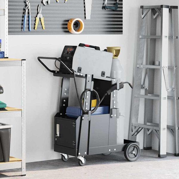 vidaXL Keevituskäru Must 90 x 46 x 96 cm Teras