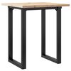 vidaXL s&ouml;&ouml;gilaud, O-raam, 60 x 60 x 75,5 cm, m&auml;nnipuit ja teras