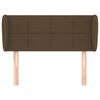 vidaXL voodipeats servadega, tumepruun, 103x23x78/88 cm, kangas