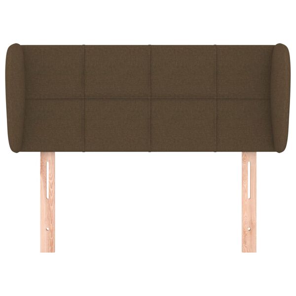 vidaXL voodipeats servadega, tumepruun, 103x23x78/88 cm, kangas