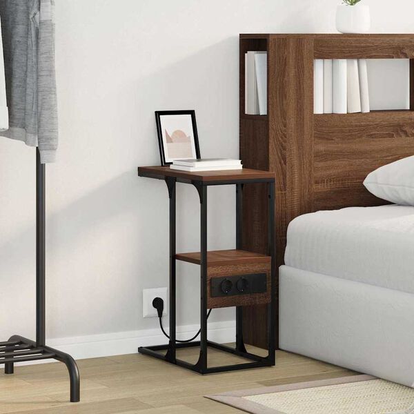 vidaXL &Ouml;&ouml;lambi kapp sahtliga Pruun tamm 41.5 x 26 x 60.5 cm Tehispuit