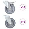 vidaXL poldiaukudega p&ouml;&ouml;rlevad rattad, 32 tk, 100 mm