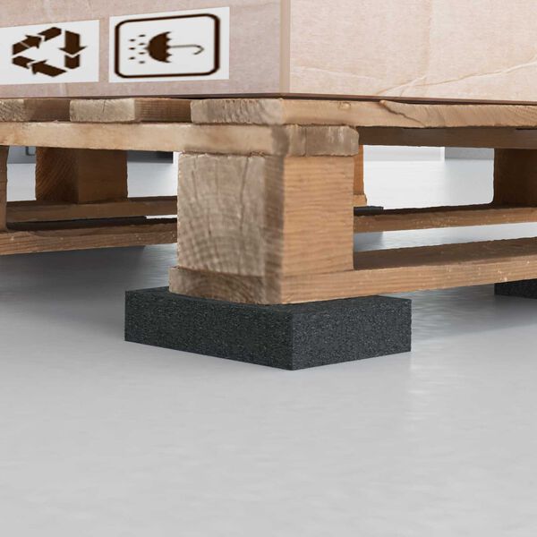 vidaXL Kummipad Must Kumm