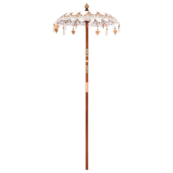 vidaXL Balineesia vihmavari koos alusega cream 95 x 95 x 260 cm