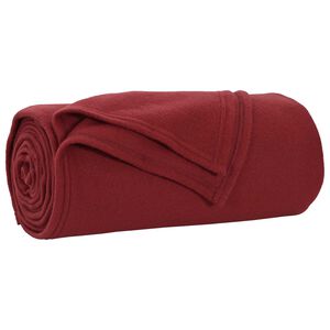 vidaXL Pleed Bordeaux punane 200 x 150 cm 0.45 kg Fliis