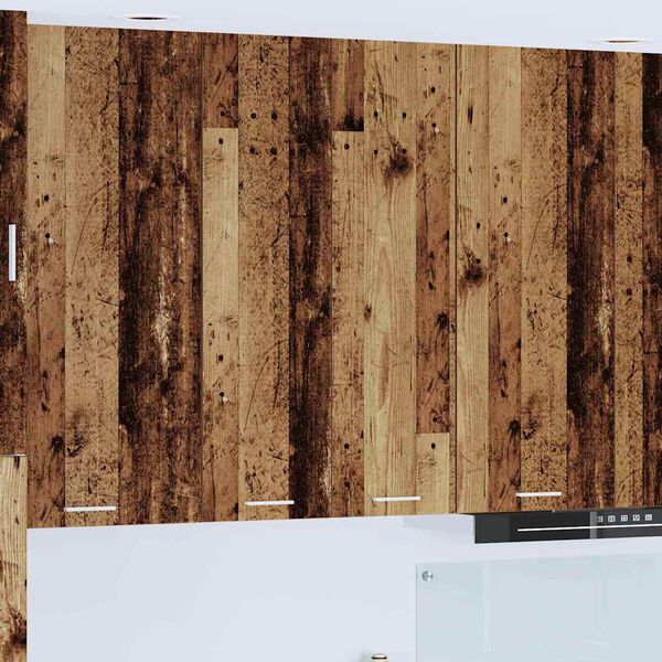 vidaXL Seinakapp ladustamisega Vana puit 60 x 31 x 100 cm Tehispuit