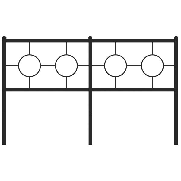 vidaXL metallist voodipeats, must, 135 cm