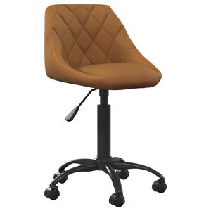vidaXL kontoritool, pruun, samet
