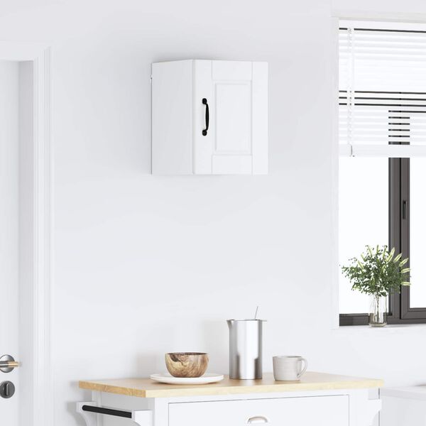 vidaXL K&ouml;&ouml;gikapp riiuliga uksega Valge 30 x 31 x 40 cm Tehispuit