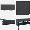 vidaXL K&auml;igukohandatav varikatus Antratsiit ja hall 400 &times; 300 cm