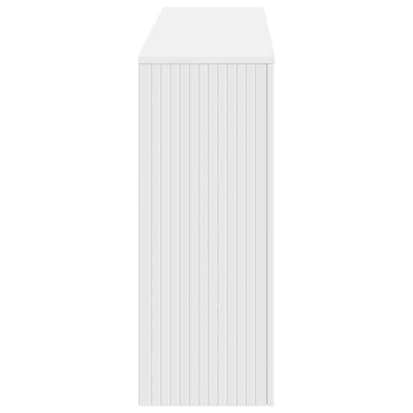 vidaXL Konsoollaud Triibuline Valge 155 x 29 x 74 cm T&ouml;&ouml;deldud puit