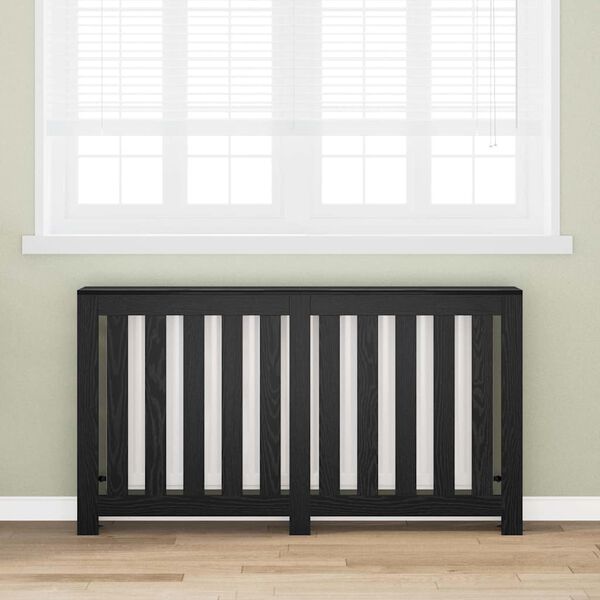 vidaXL Radiaatori kate Must tamm 149 x 20 x 82 cm Tehispuit