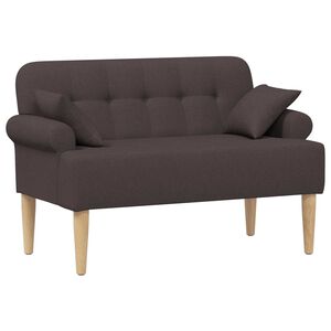 vidaXL Nurgadiivan nuppude &auml;sitlusega Tume pruun 120 x 65 x 79 cm