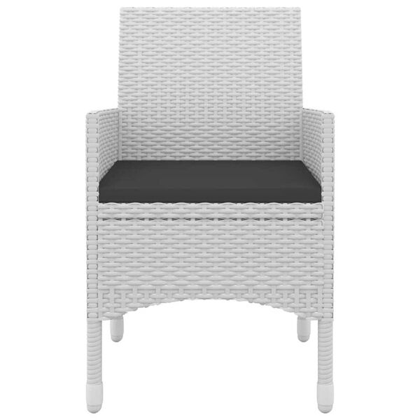 vidaXL 9-osaline aiam&ouml;&ouml;blikomplekt patjadega, pol&uuml;rotang ja klaas