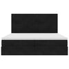 vidaXL Ottomani voodiraam madratsitega, must, 200x200 cm, samet