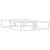 vidaXL Voodiraam ilma Madratsita Valge 120x200 cm Metallist