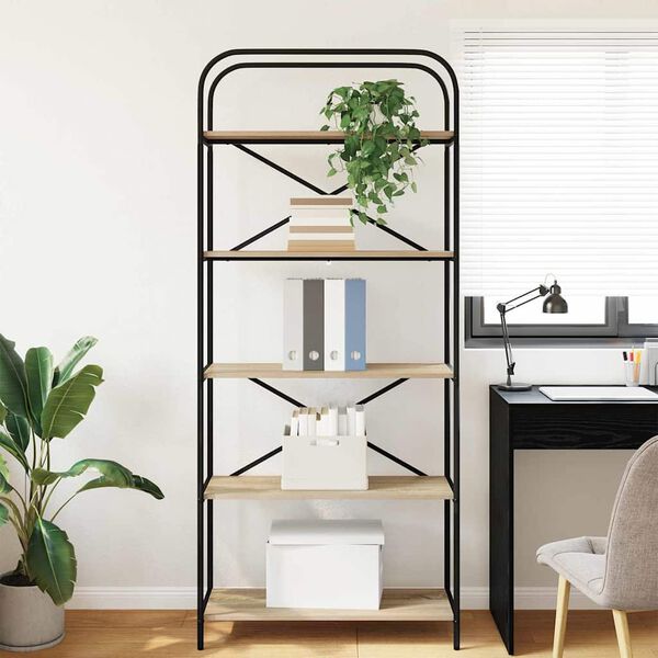 vidaXL Raamatukapp Sonoma tamm 80 x 30 x 183 cm Tehispuit