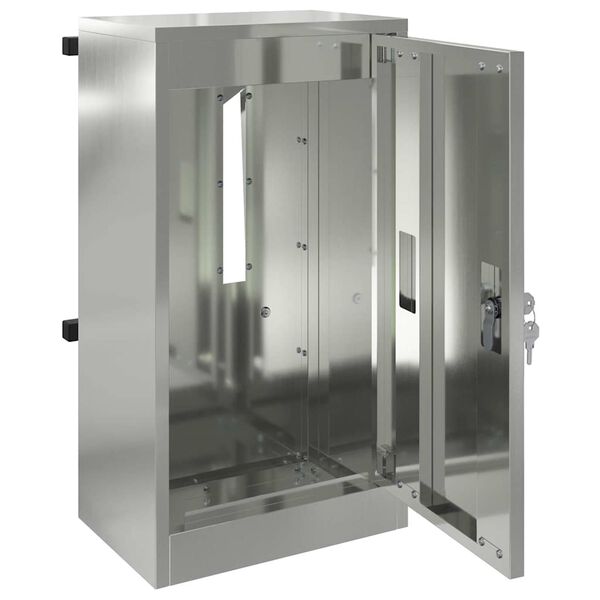 vidaXL postkast Must 30 x 23 x 55 cm Tsingitud teras