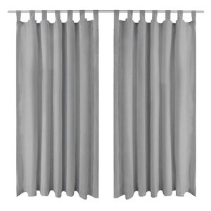 vidaXL aasadega mikrosatiinist kardinad 2 tk 140 x 175 cm hall