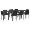 vidaXL V&auml;lis m&ouml;&ouml;bli komplekt 9 pcs Must ja Anthracite Tekstileen