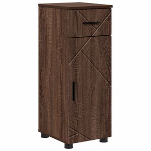 vidaXL Vannitoa kapp Pruun tamme 30 x 35 x 80 cm Tehispuit & Metall