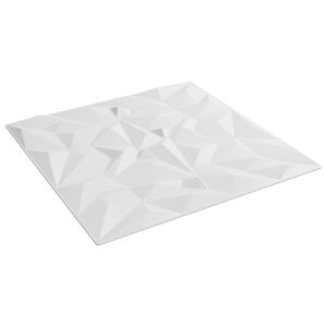 vidaXL Seinapaneelid 24 pcs Valge 50 x 50 cm XPS Vaht