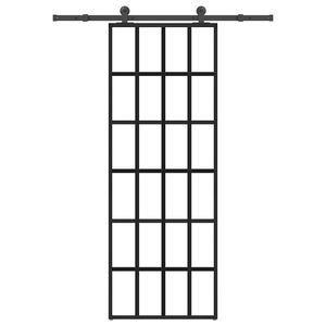 vidaXL liuguks koos tarvikutega, 76 x 205 cm, ESG-klaas ja alumiinium