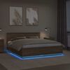 vidaXL Voodi raam LED -ribatuledega Sonoma tamm 180 x 200 cm Tehispuit