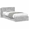 vidaXL Voodiraam ladustamisega peaga Betoonhall 100 x 200 cm Tehispuit