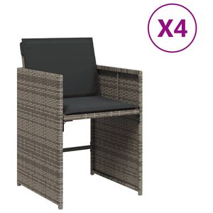 vidaXL aiatoolid patjadega 4 tk, hall, pol&uuml;rotang