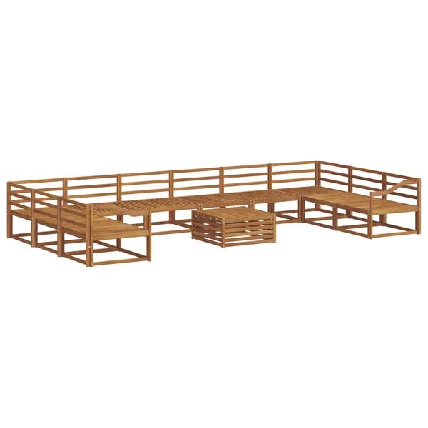 vidaXL V&auml;li diivanikomplekt 11 pcs Neutraalne Tugev akatsiapuu