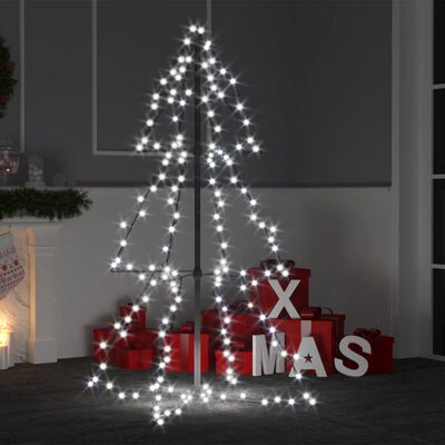 vidaXL koonusekujuline jõulupuu 160 LEDi, tuppa ja õue, 78 x 120 cm