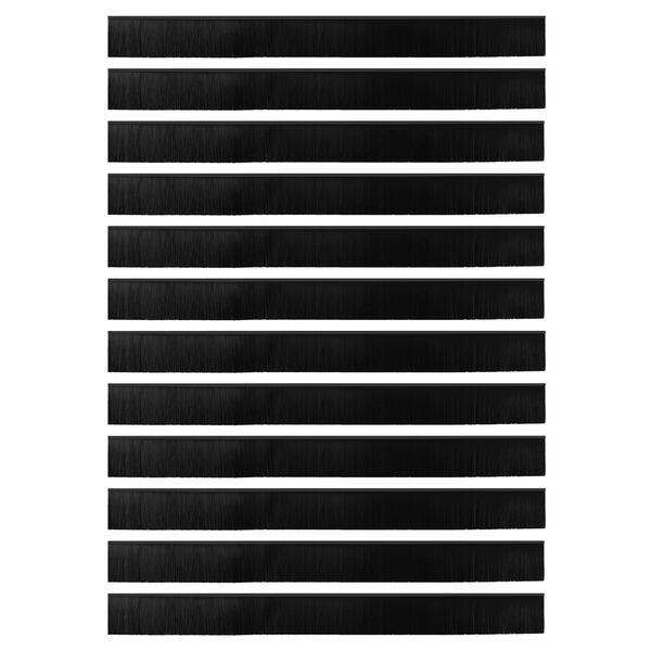 vidaXL Isekleebivad Uksed Brush Seibid 12 pcs Must 100 cm