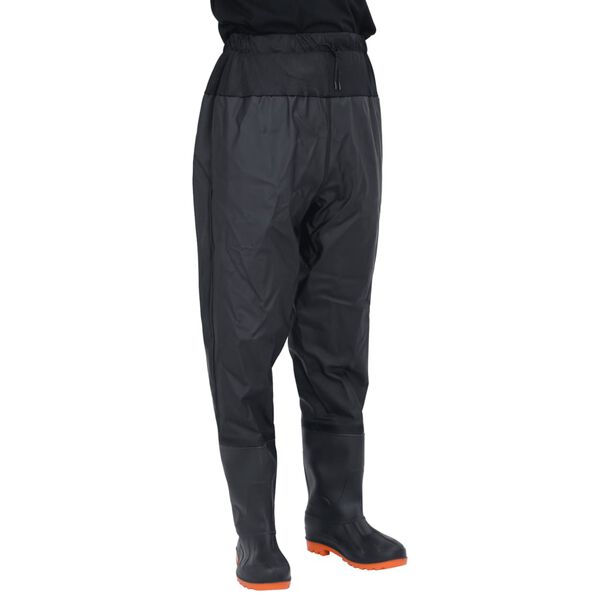 vidaXL waist waders koos saabastega, must, suurus 42